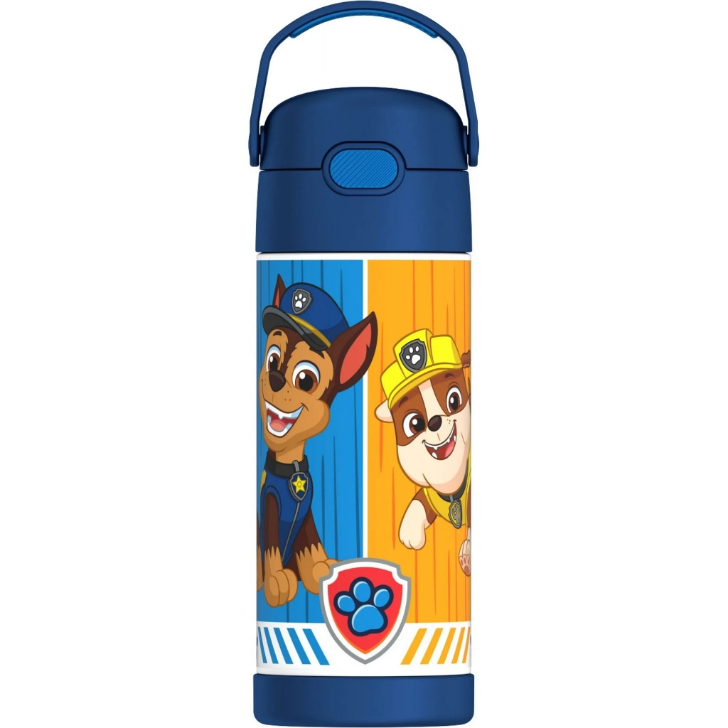 Garrafa de Água Infantil Thermos  de Aço Inoxidável com Canudo, a prova de vazamento PAW PATROL IMPORTADA EUA