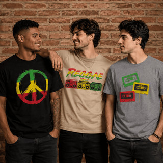 Kit com 3 Camisetas ou 1 Reggae Roots Music Casual Premium