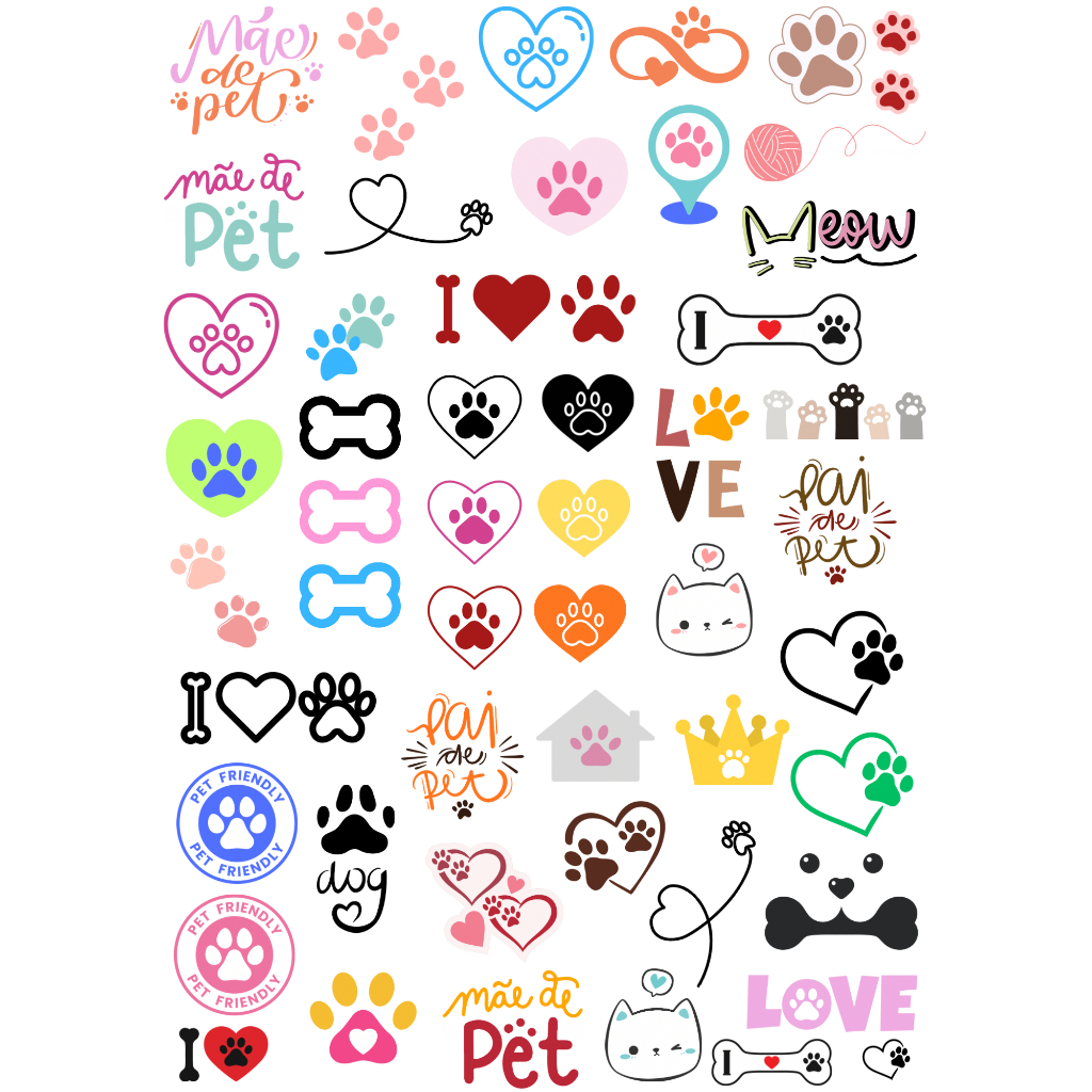 adesivo personalizado DTF UV – Pet | Mãe de Pet, Pai de Pet e Patinhas