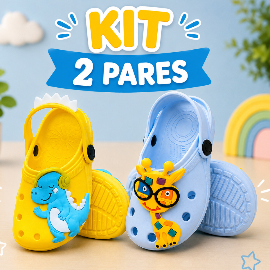 Kit 2 Sandália Babuche Menino Escolar Masculino Leve e Confortável