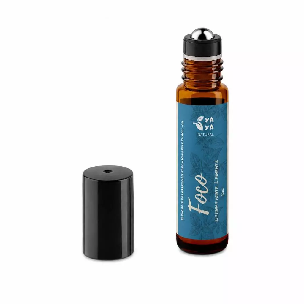 Blend Óleo Essencial Rollon Hortelã Pimenta e Alecrim para FOCO Yayá Natural, 10ml — imagem 1