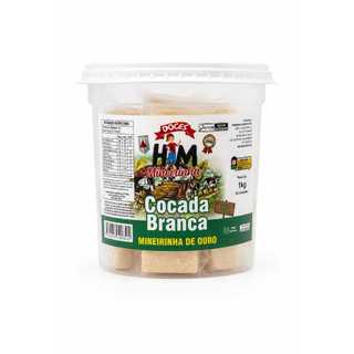 Cocada Branca Mineirinha 1kg Pote C/20 - Doces H &amp; M