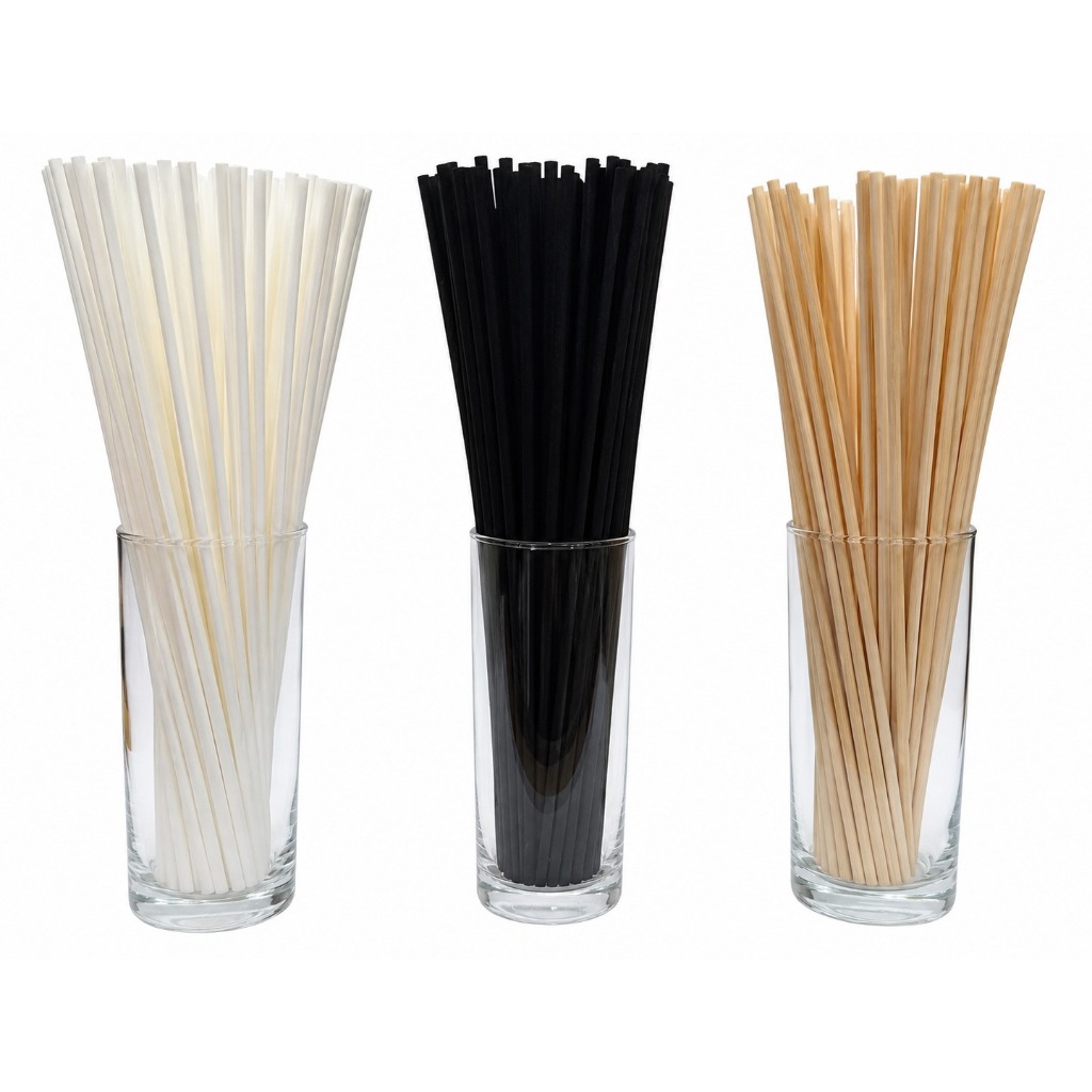 Imagem Varetas Algodão para Difusor de Ambientes Aromatizador Fibra Bege Branca Preta Aroma Max