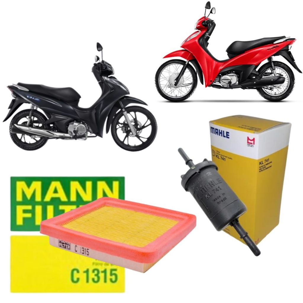 Kit Revisão Filtros Ar Combustivel Honda Biz 125 Original