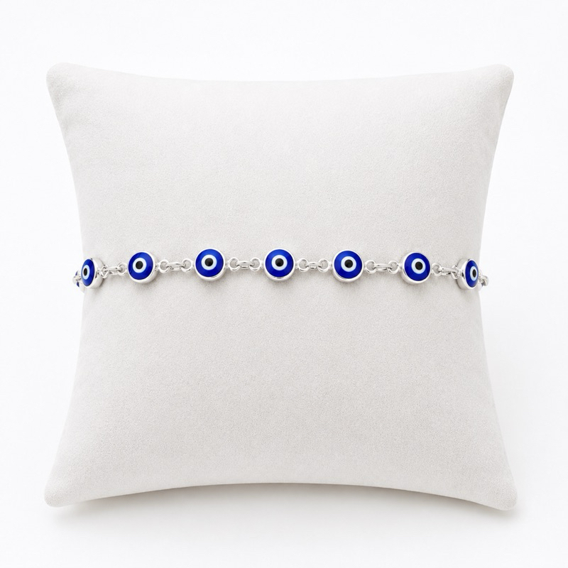 Pulseira Feminina Olho grego Turco a prata 925