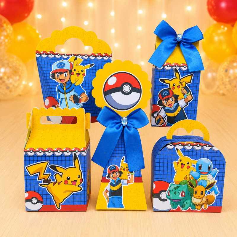 Kit Festa Pokémon Caixinhas para festa infantis lembrancinhas de aniversario mimos decoração personalizados do tema