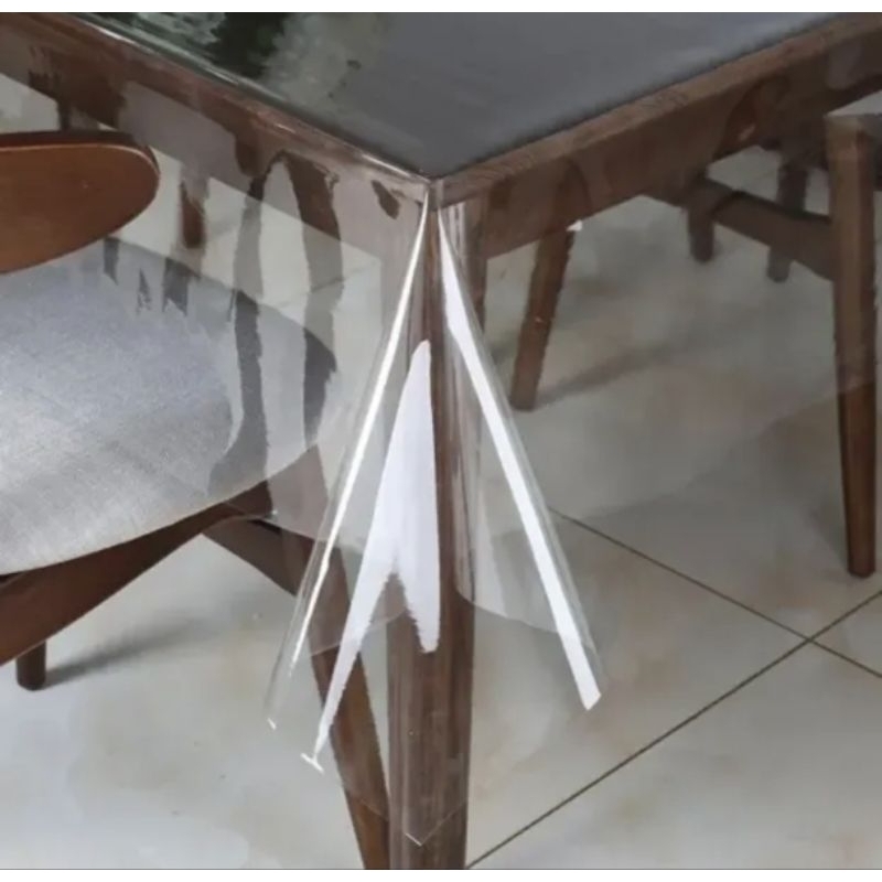 Detalhes do Toalha de Mesa Protetor PVC Transparente 0,10mm | Plástico Impermeável | Anti Mancha | Fácil de Limpar | Várias Medidas