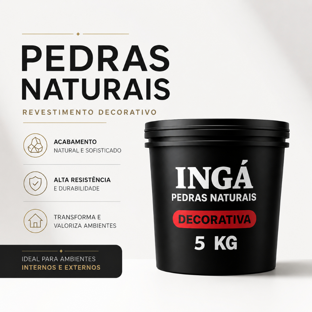 Revestimento Pedras Naturais 5kg Efeito Pedra Parede Decorativo