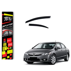Calha de Chuva Honda Civic 2007 a 2011 4 portas TG Poli Defletor Portas Protetor Janelas Fumê