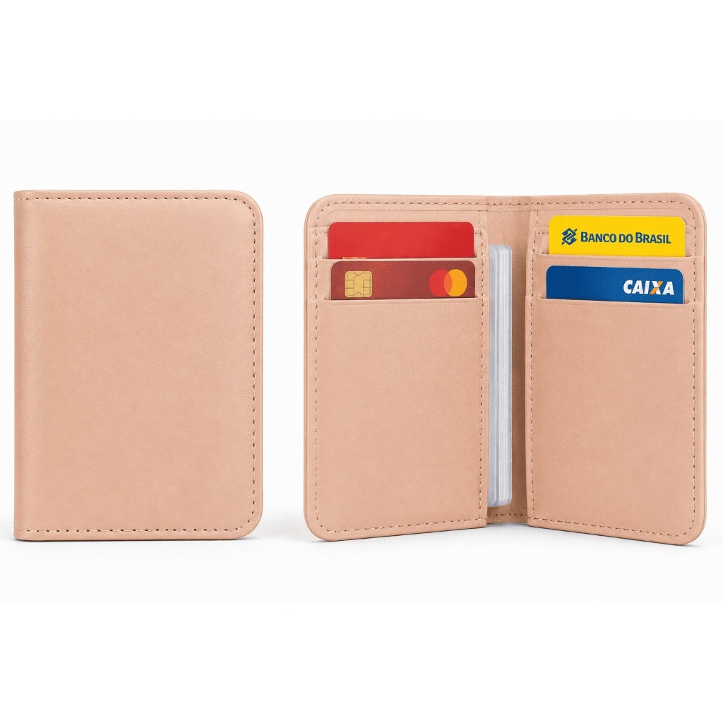 Kit 5 Carteiras Porta Cartões Para Revenda Slim CNH Cartões Compacta Brindes