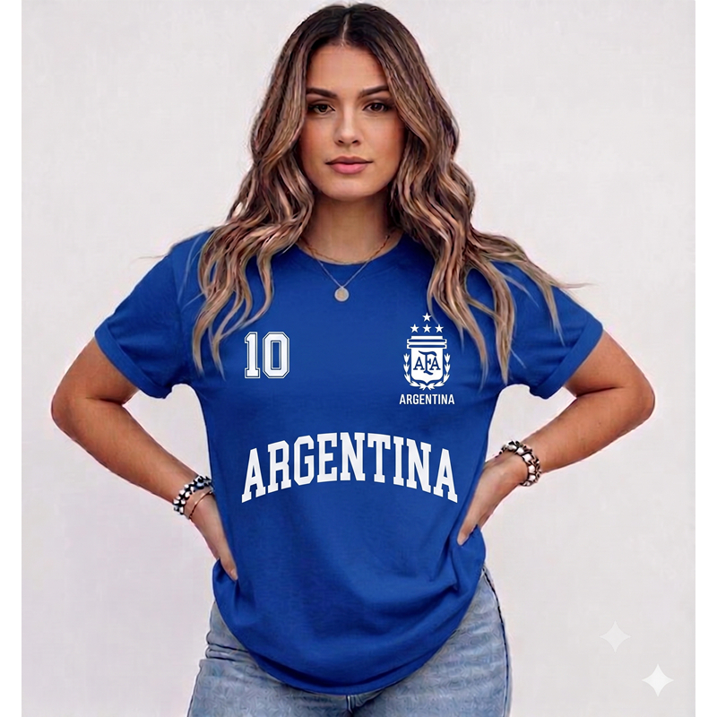 blusa Camiseta Seleções Feminina Estilo Retrô camisa Copa Moda Casual Streetwear Argentina Brasil  França Colombia