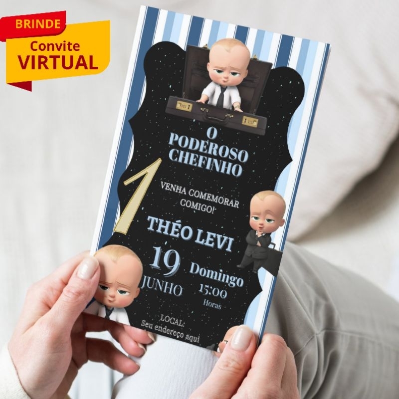 24 Convites Poderoso Chefinho Impresso Kit para Aniversário Infantil Personalizados Impresso Festa Temas Filme
