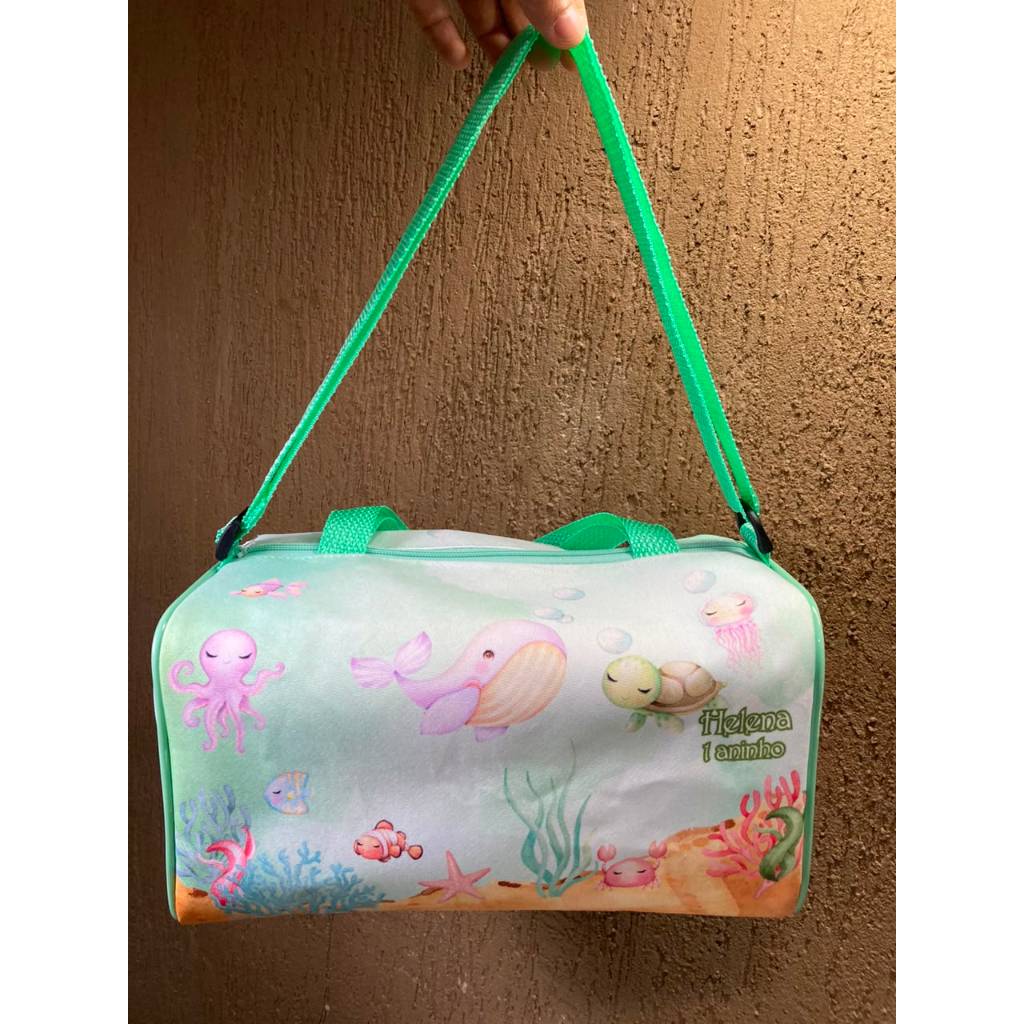 Kit bolsa malinha personalizada 30x17, brinde para festas infantis, sacolinha. todos os temas — imagem 2 de 2