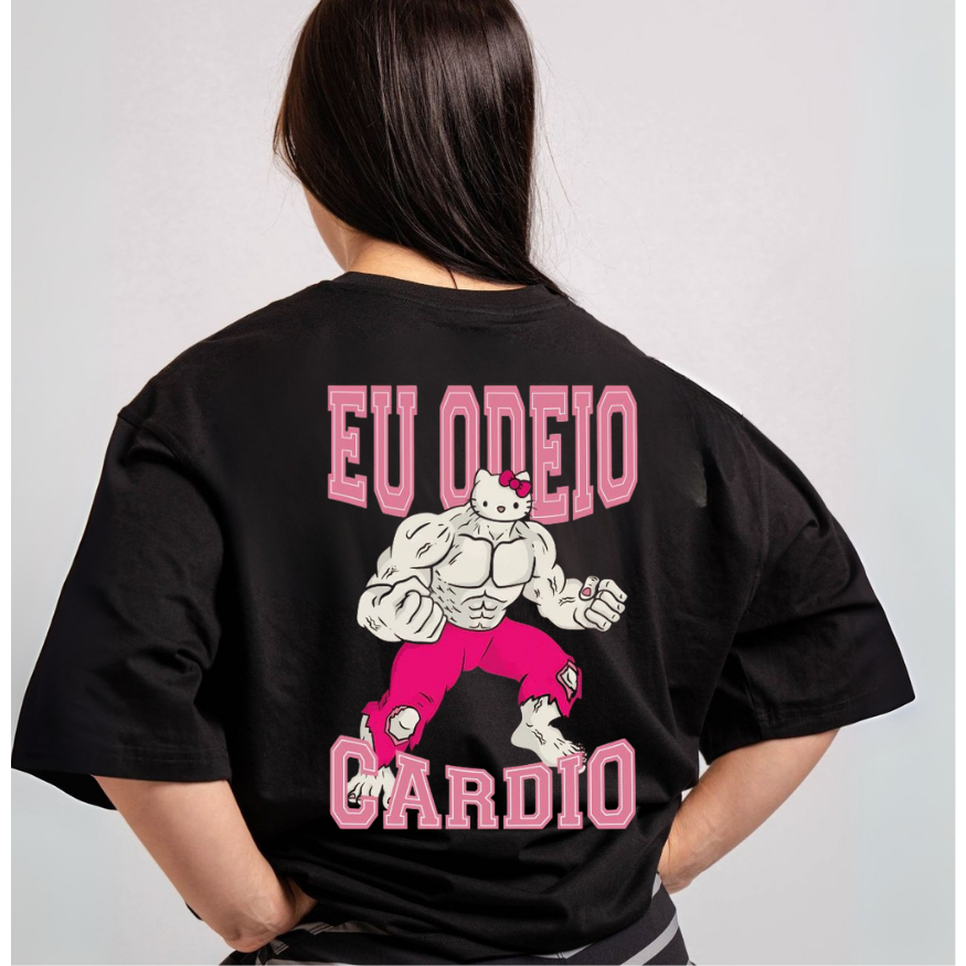 Camiseta Oversized Larga Feminina Para Academia Academia Musculação Camisa 100% Algodão  Confortavel