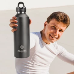 MODUS Garrafa Térmica Portátil 950ml Inox 304 Com Alça Resistente Para Caminhada Camping e Viagem
