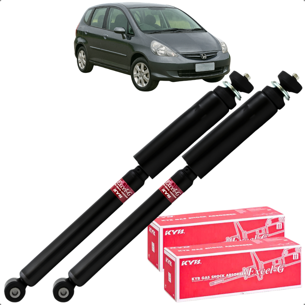 Par Amortecedor Traseiro Suspensão Kayaba Fit 2003 2008
