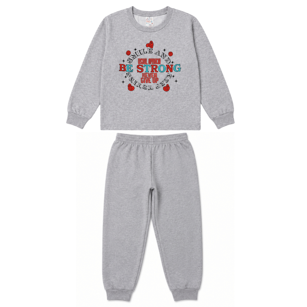 Conjunto Inverno Moletom para Meninas | 1 casaco + 1 calça | Tamanhos 10 ao 16