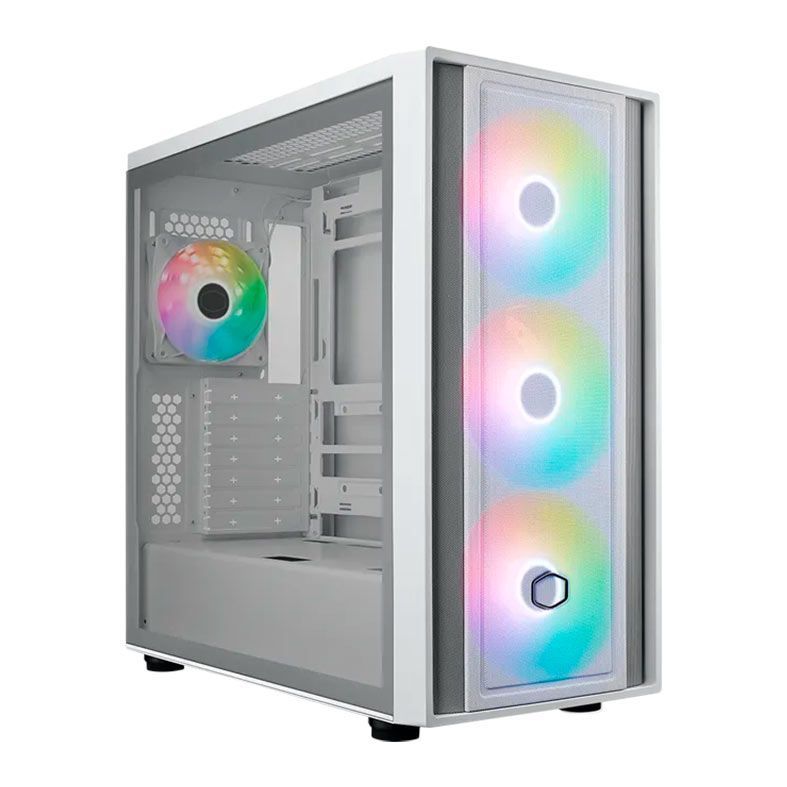 Gabinete Gamer Cooler Master MasterBox 600 White com 3 fans ARGB
