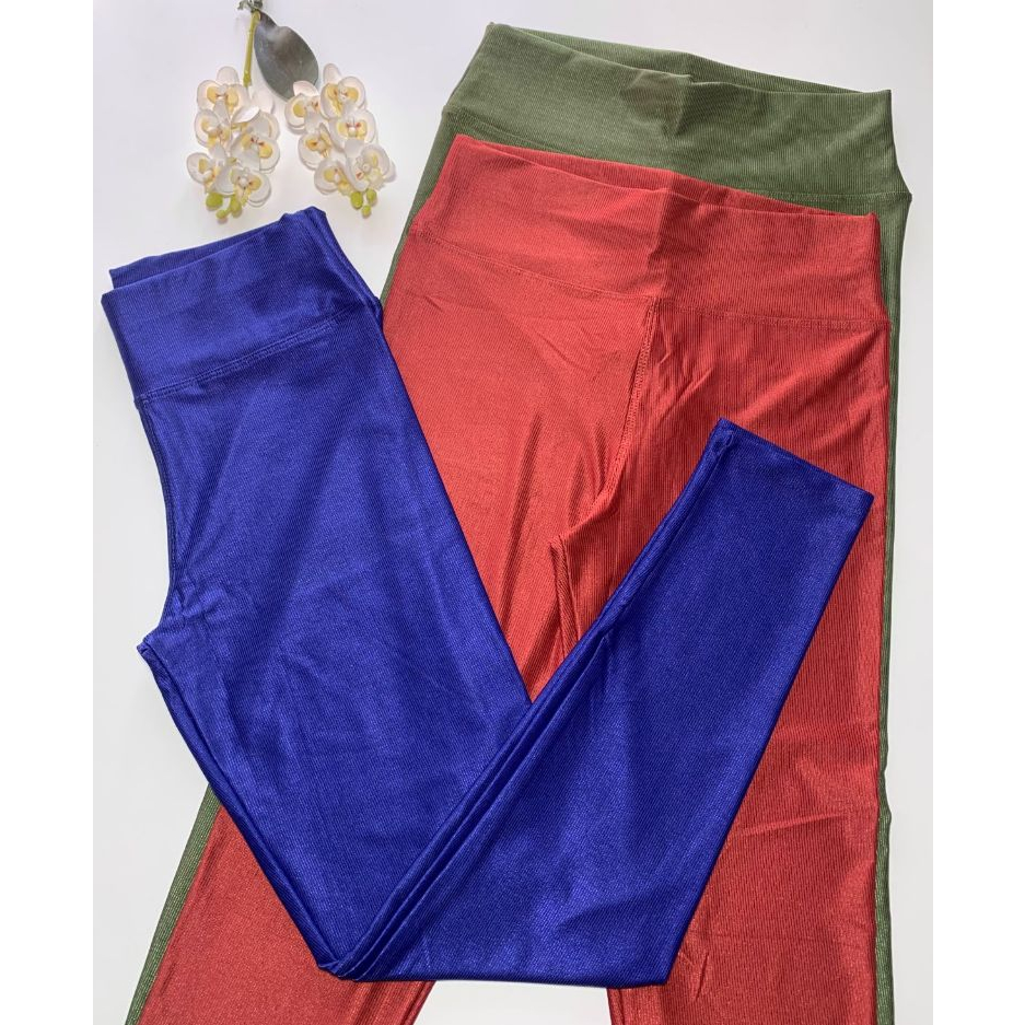Calça Legging Feminina Caneladinha | Cintura Alta Fitness Academia Treino Yoga Ginástica Moda Confortável Slim | M G