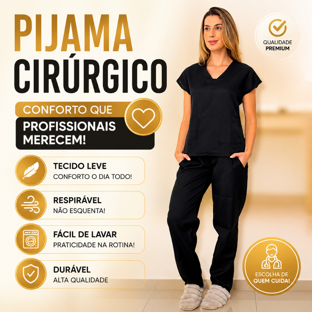Pijama Cirúrgico Hospitalar Hospital Scrub Feminino Uniforme Hospitalar Enfermagem