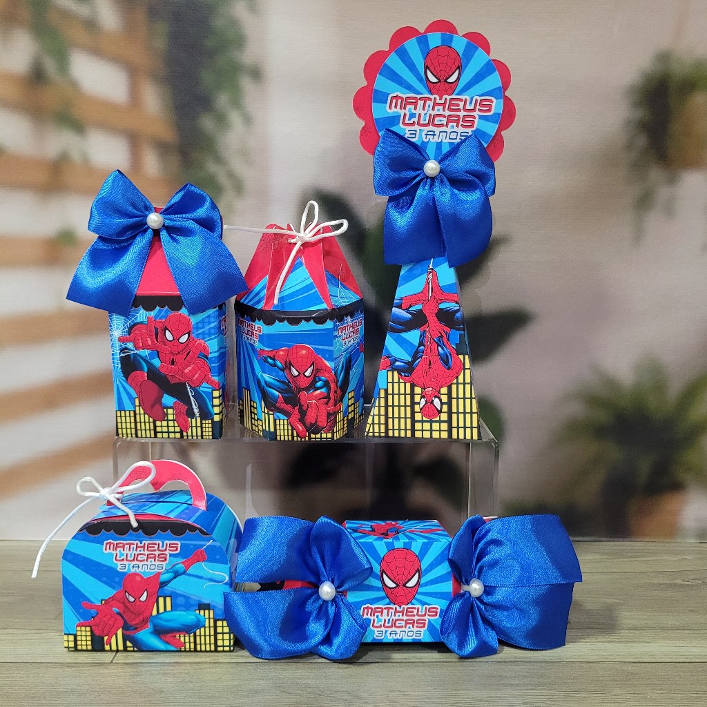 Kit Festa Personalizado Homem Aranha - DESMONTADO - Lembrancinhas de Aniversário Infantil