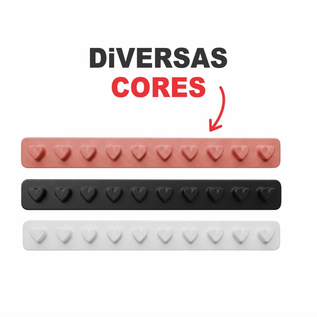 Organizador de joias em formato de coração, suporte de parede para joias, porta-colares e pulseiras com gancho. — imagem 2 de 2