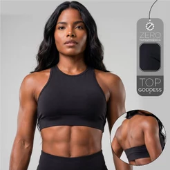 Top Fitness Feminino Frente Única Zero Transparência Sustentação Academia