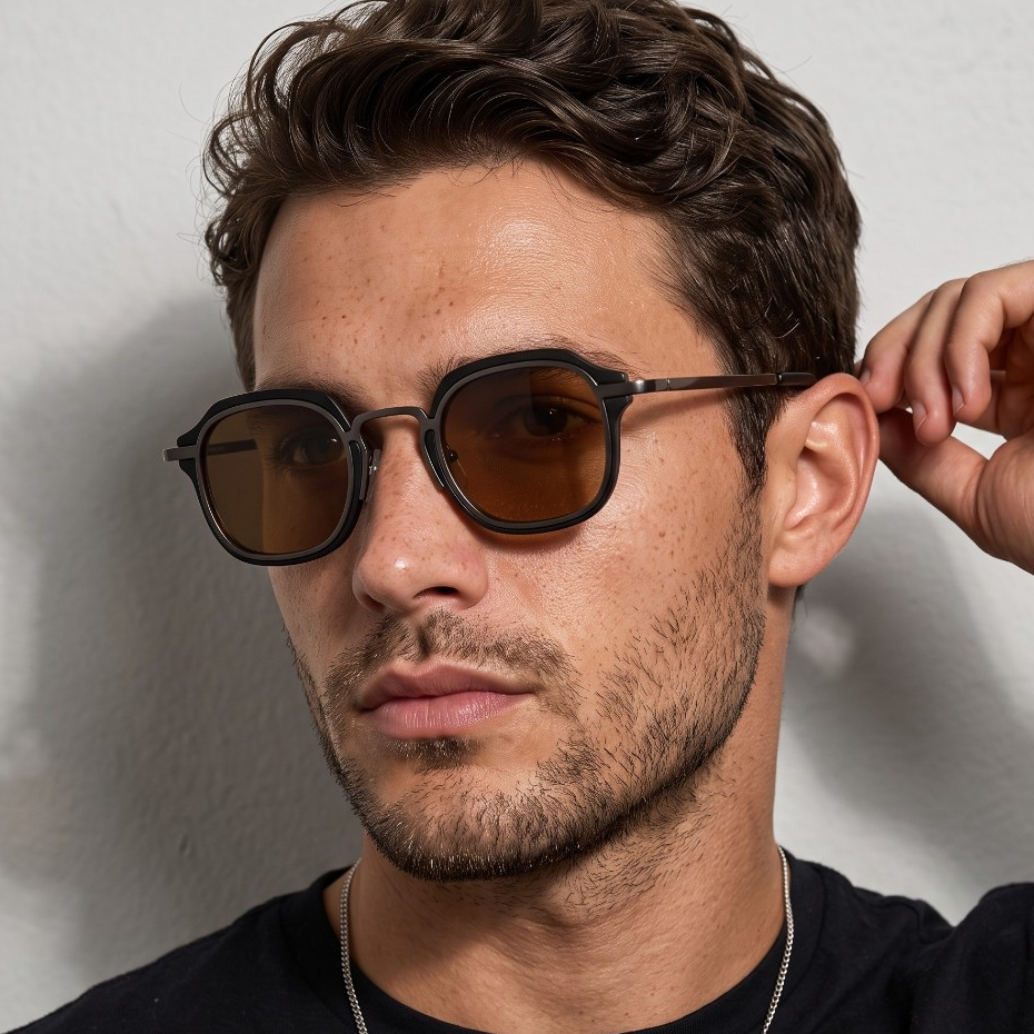 Óculos de Sol Porto Marrom Premium Tendencia Vintage Em Alta Elegante uv400 Masculino Feminino