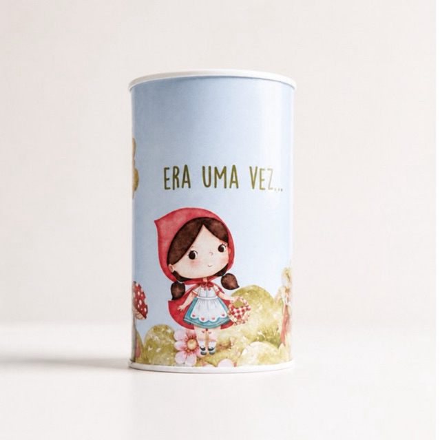 20 Adesivos para cofrinhos lembrancinha Cofre Personalizado | Festa infantil Aniversário - Chapeuzinho Vermelho Aquarela