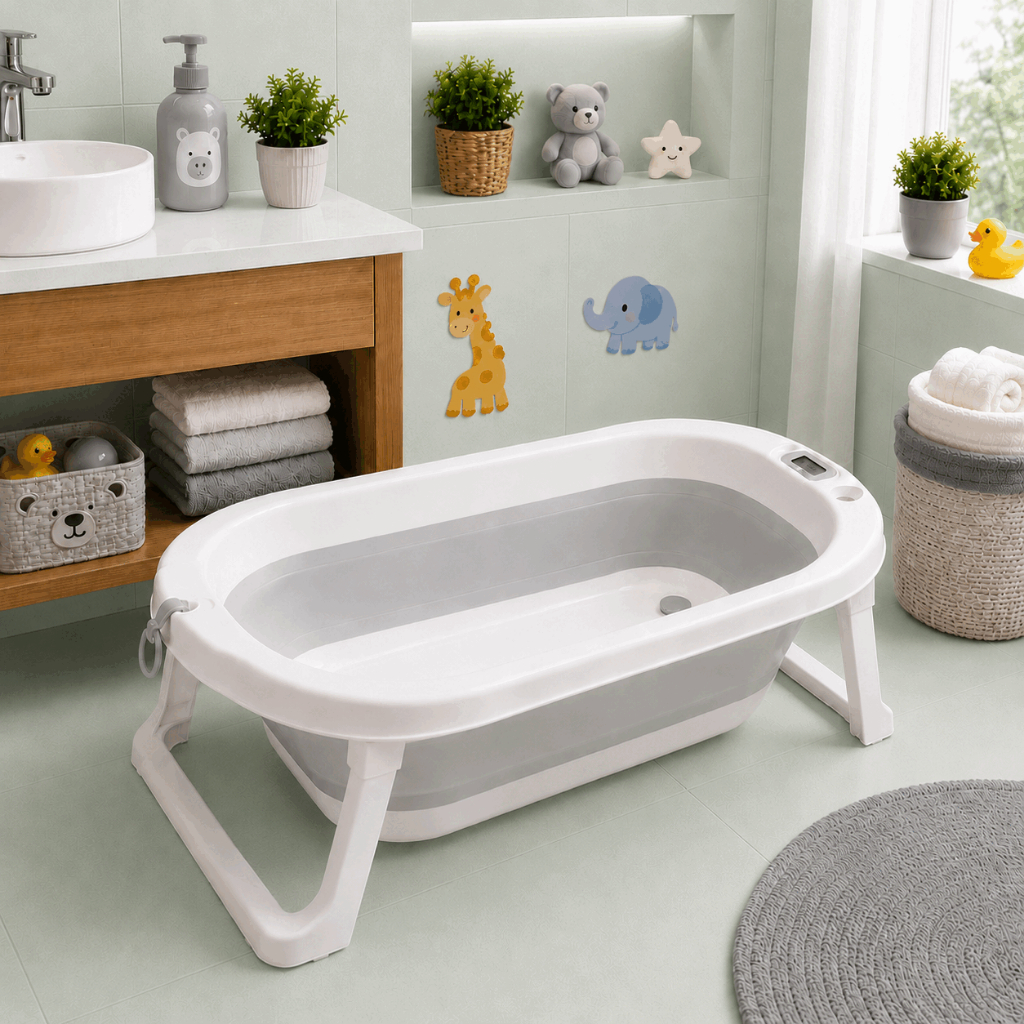 Banheira Bebê Termômetro Portátil Silicone Menino Menina Infantil