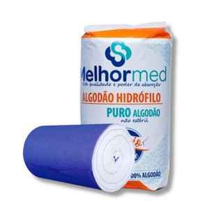 Algodão Hidrófilo Rolo 500g MelhorMed Anvisa Absorvente Uso Hospitalar Clínica Estética Higiene