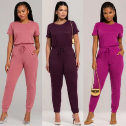 Conjunto Feminino Malha Suede Light Calça Jogger Blusa Feminina Confortável Fardamento Roupa