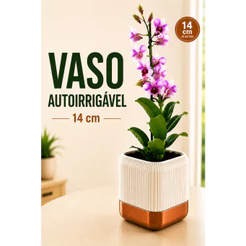 Vaso Autoirrigável 14cm Impressão 3D | Reservatório de Água | Vaso para Plantas | Sala | Escritório