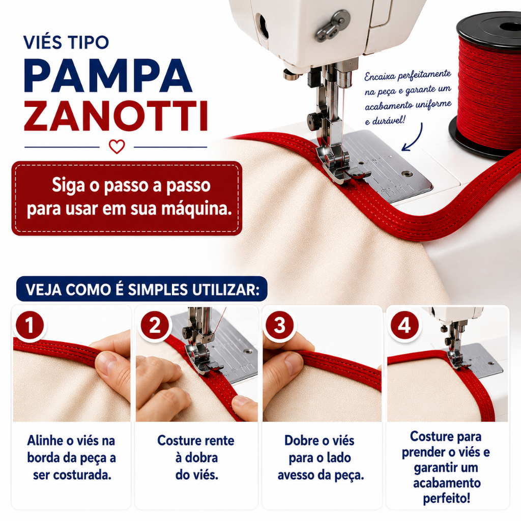 Elástico Viés Mexicano Dobrável TIPO Pampa Zanotti 15,5mm Rolo 10 Metros Lingerie Moda Intima