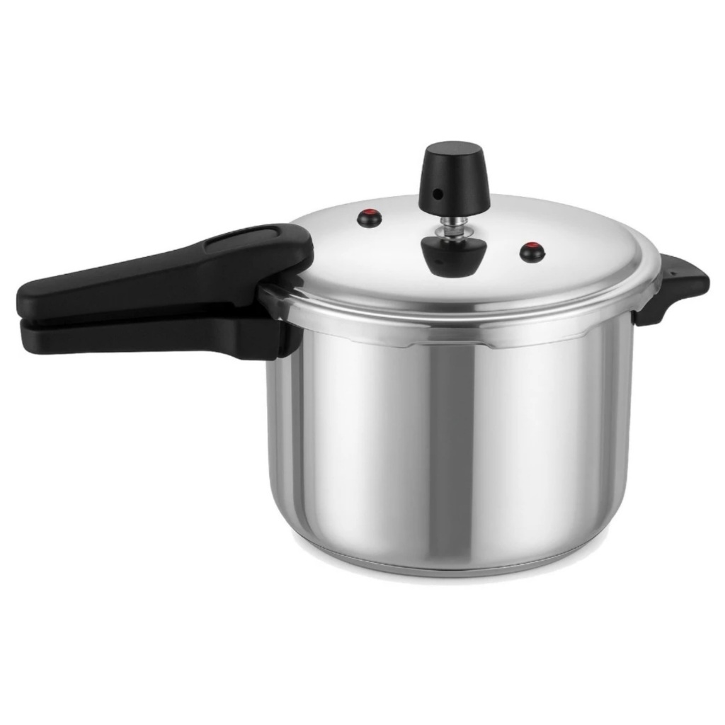 Panela De Pressão Fechamento Externo 5 Litros Alumínio Polido Resistente Grande Cozinha Econômico