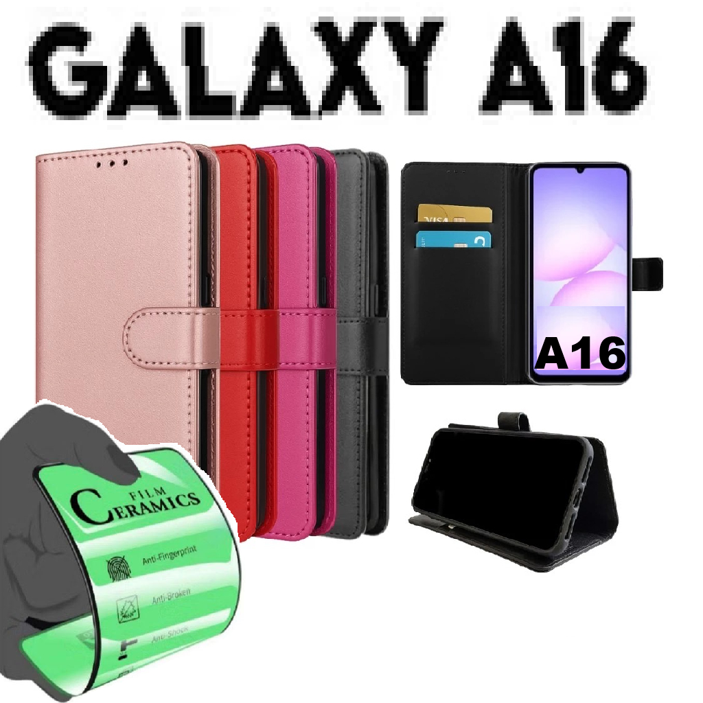 Capa Capinha Carteira Flip + Película Para Samsung Galaxy A16