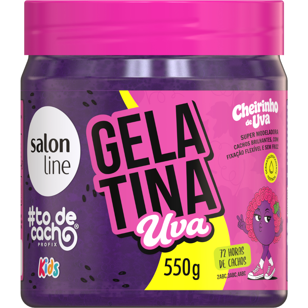 Gelatina Uva #todecacho Kids Modeladora 550g