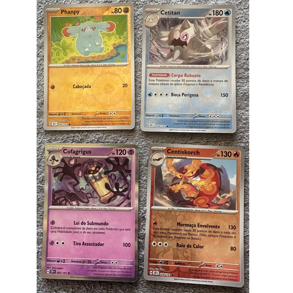Cartas Pokémon Fagulhas Impetuosas (191) Reverse Holo e Holo | Master Set | Escolha a Carta