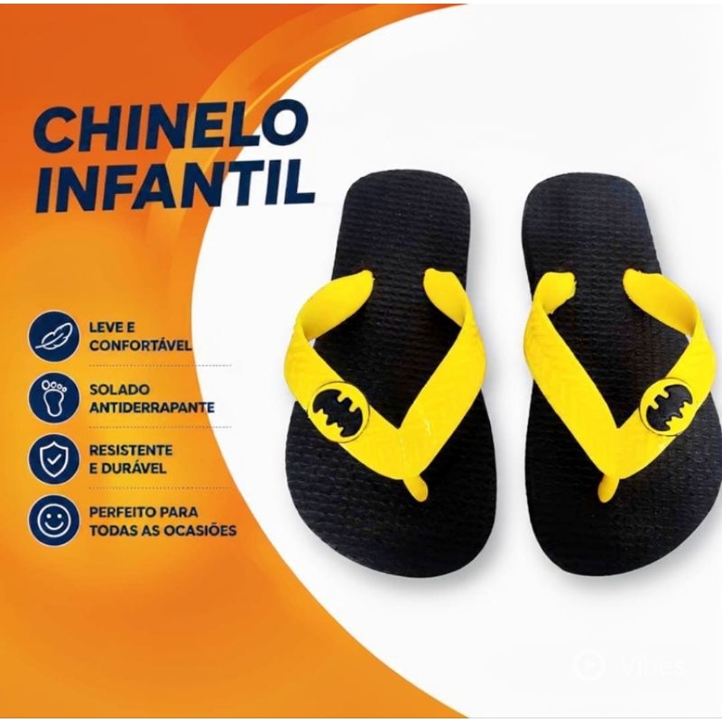 Sandália Chinelo infantil Batman Menino, Macio, leve e Super Confortável Antiderrapante para o dia a dia