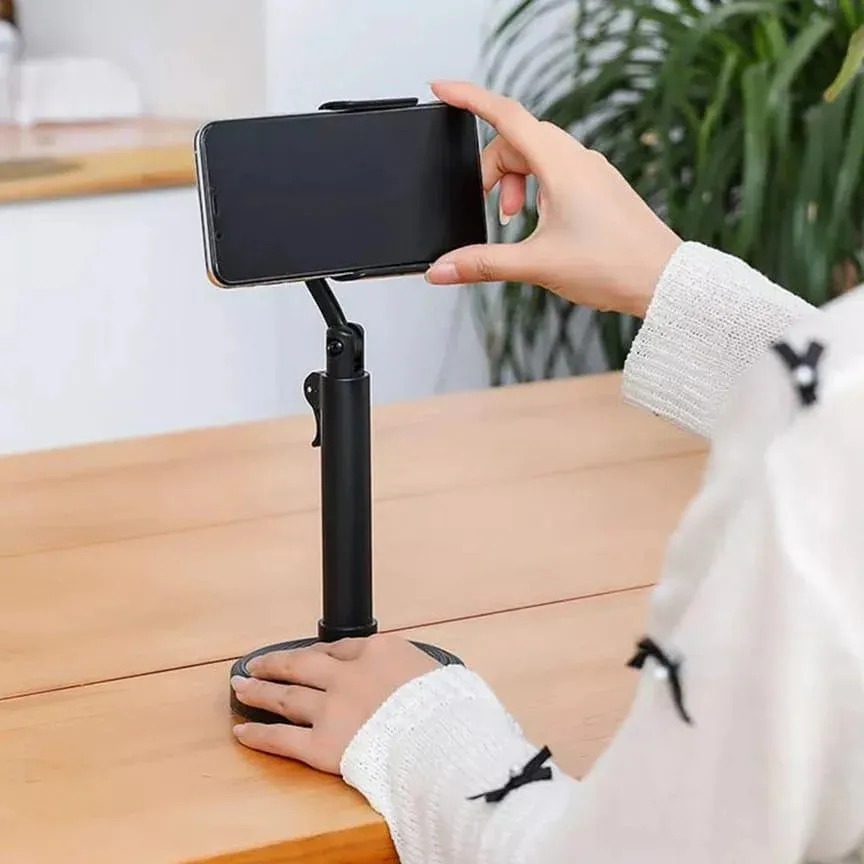 Suporte Mesa Apoiador De Celular Tripé Selfie Regulagem 360°