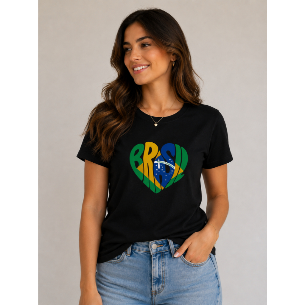 Camisa Dry Fit, Algodão Blusa do Brasil Torcedor Adulto Camiseta Leve Estilosa Academia
