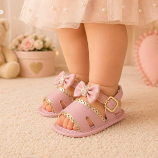 Sandália Infantil Bebê Menina Delicada Primeiros Passos RN