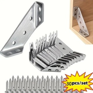 30pcs Conector De Canto De Aço Inoxidável Para Móveis Universal marcenaria montagem moveis