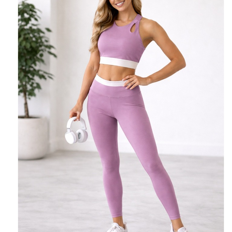 Conjunto academia top e calça treino fitnes