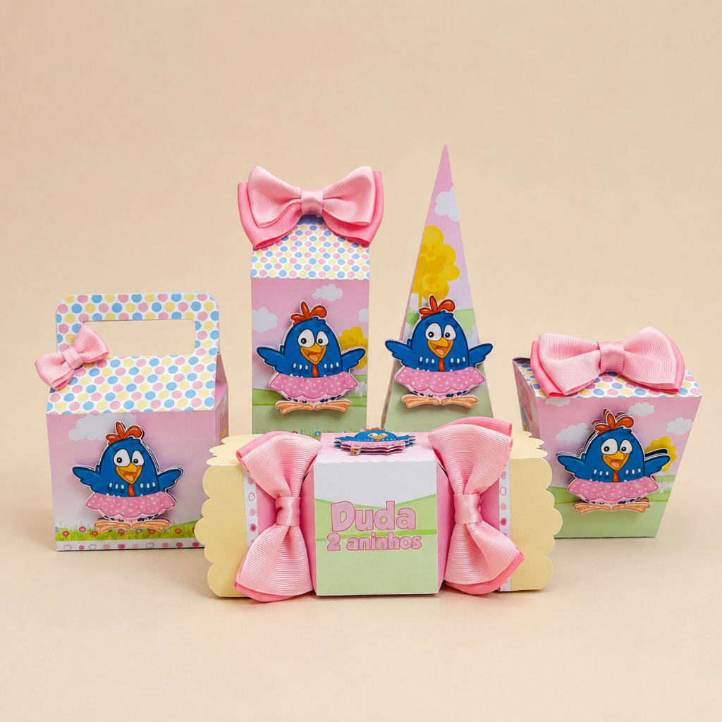 Kit Festa  Galinha Pintadinha Personalizado | Lembrancinha Aniversário Festa Infantil