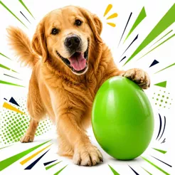 Bola Ovo Brinquedo para Cachorro Resistente Interativa P M G