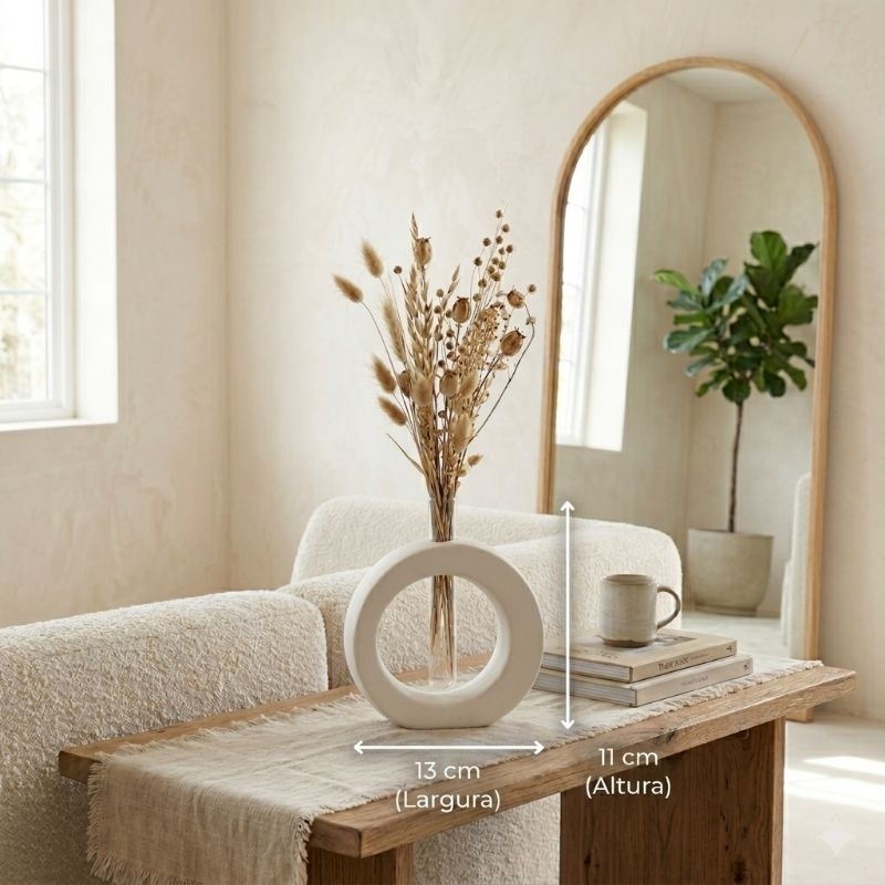 Vaso De Gesso Para Decoração Em Donut Com Tubo Decoração Para Quarto Decoração Para Casa e Sala