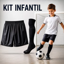 Conjunto Infantil Futebol Meião Oficial Penalty + Calção infantil 10,12 e 14 anos