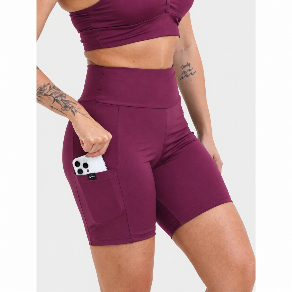 Bermuda Feminina Ciclista com Bolso Poliamida Zero Transparência Fitness Academia