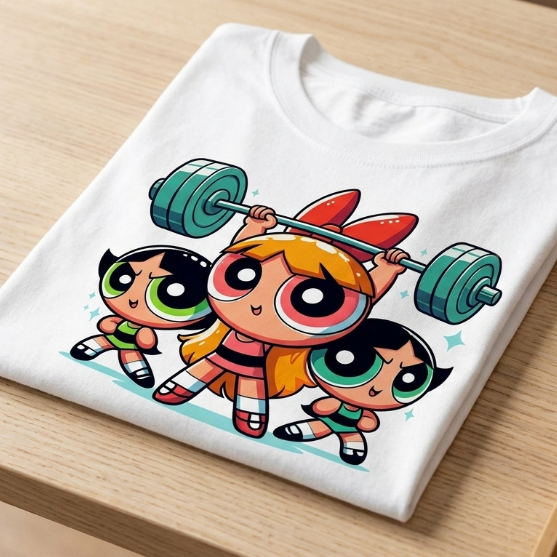 Camisa Camiseta Feminina Academia Basica Estampada Super poderosa Algodão